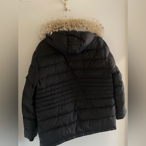 Men’s Puffer Jacket, Marc New York Andrew Marc, Black, Size L   Coyote Hood Trim - Picture 7 of 7